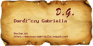 Daróczy Gabriella névjegykártya